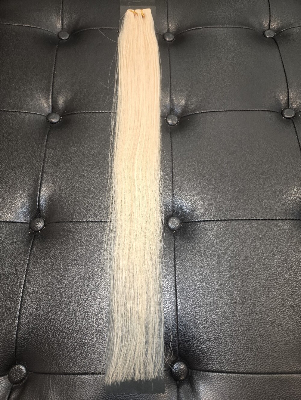 22" Virgin Malaysian Platinum Blonde Straight Invisible Tape Hair